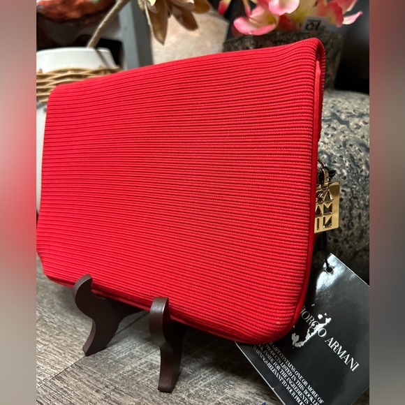 Giorgio Armani Vibrant Red Wristlet - Picture 11 of 15